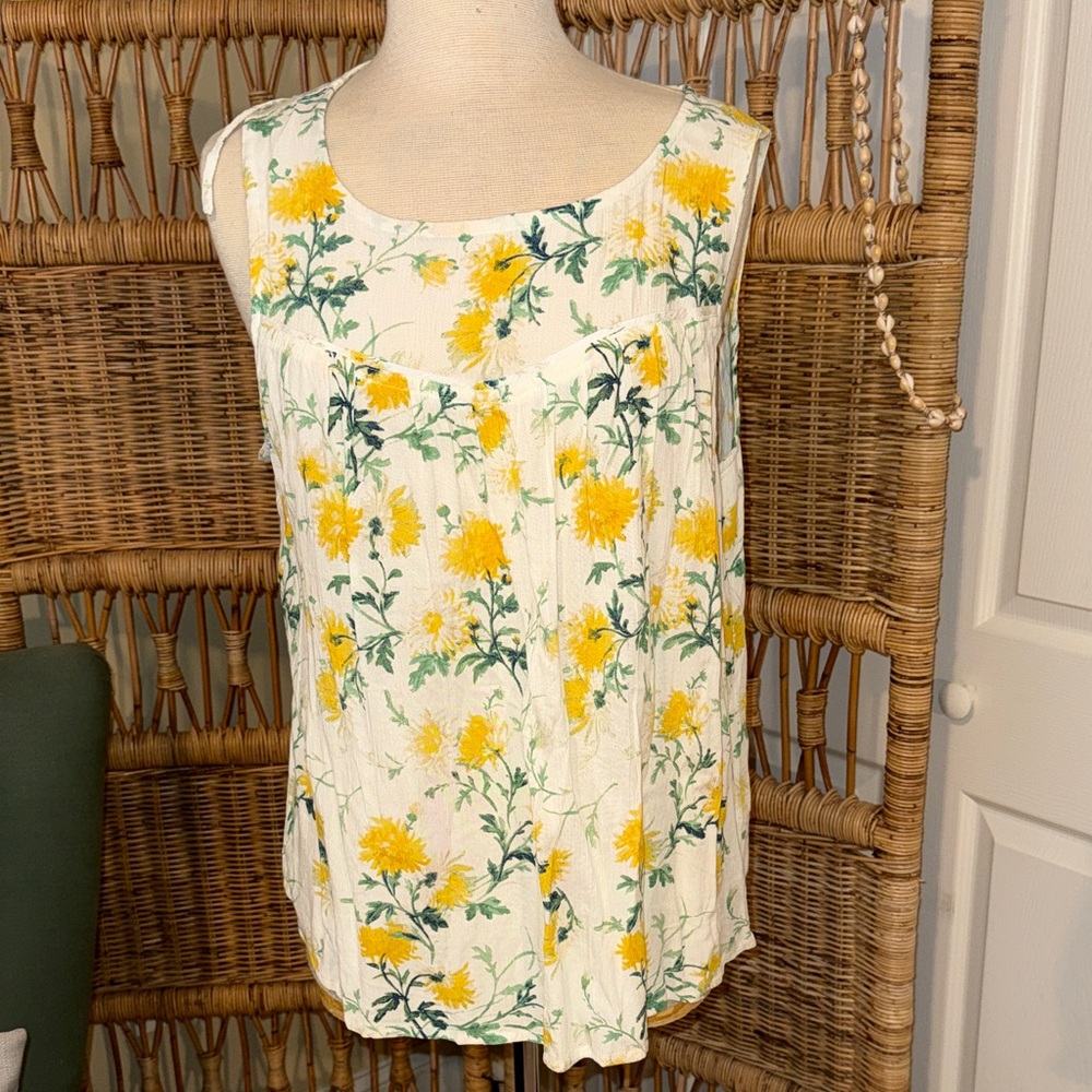 Fat Face Floral Print Sleeveless Tank Top made in India